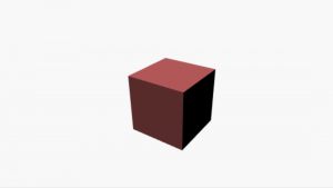 画面中央に赤い立方体が表示されれば、Three.js チャレンジは成功です。